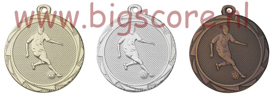 Voetbal Heer Medaille E3004 goud-zilver-brons Compleet LAATSTE Serie OP=OP!!